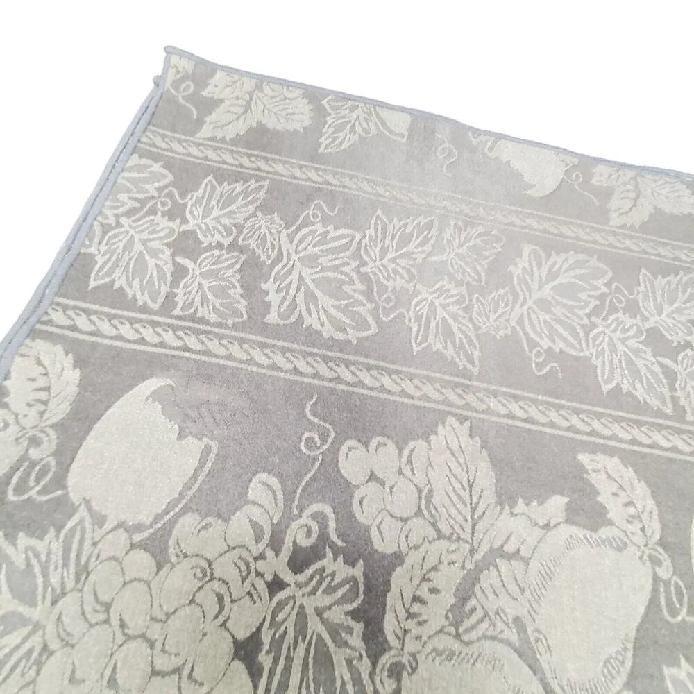 Vtg Green Cloth Napkins Jacquared Satin 16